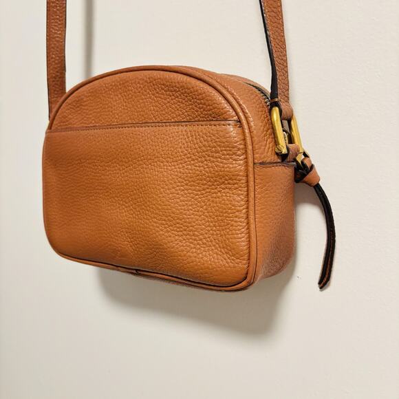 J Crew Bag Womens One Size Brown Pebbled Leather Crossbody Purse Monogram - Picture 3 of 12